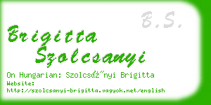 brigitta szolcsanyi business card